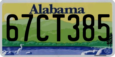 AL license plate 67CT385