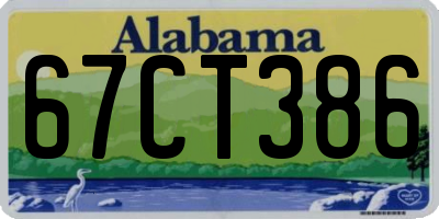 AL license plate 67CT386