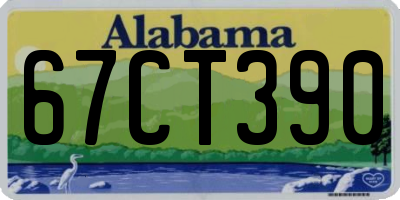 AL license plate 67CT390