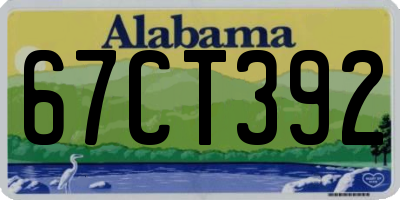 AL license plate 67CT392