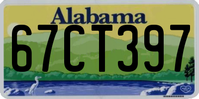 AL license plate 67CT397