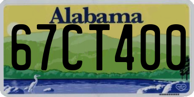 AL license plate 67CT400