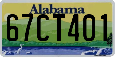 AL license plate 67CT401
