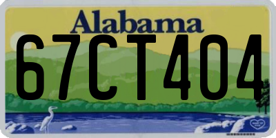 AL license plate 67CT404