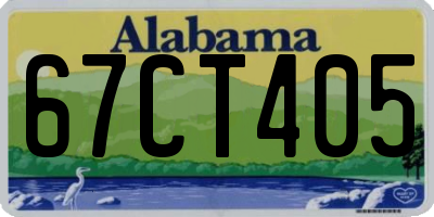 AL license plate 67CT405