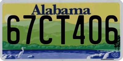 AL license plate 67CT406