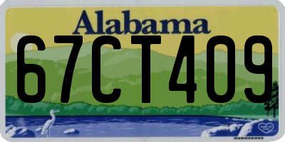 AL license plate 67CT409