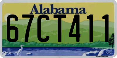 AL license plate 67CT411