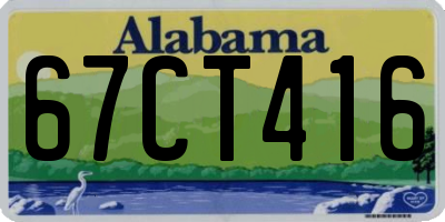 AL license plate 67CT416