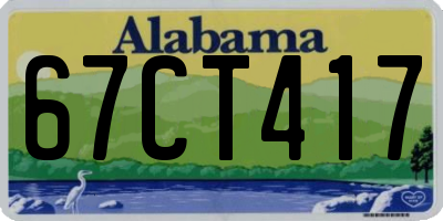 AL license plate 67CT417