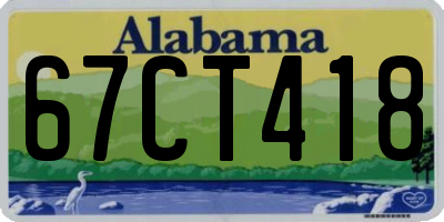 AL license plate 67CT418