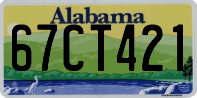 AL license plate 67CT421