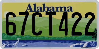 AL license plate 67CT422