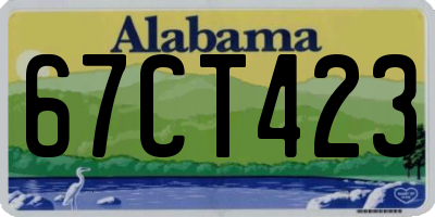 AL license plate 67CT423