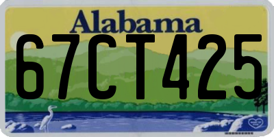 AL license plate 67CT425