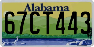 AL license plate 67CT443