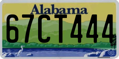 AL license plate 67CT444