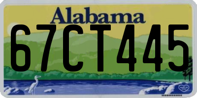 AL license plate 67CT445