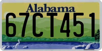 AL license plate 67CT451