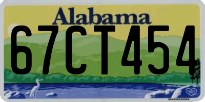 AL license plate 67CT454