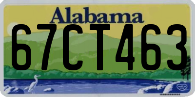 AL license plate 67CT463