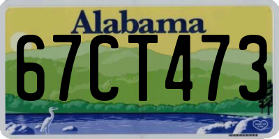 AL license plate 67CT473