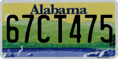 AL license plate 67CT475