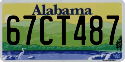 AL license plate 67CT487