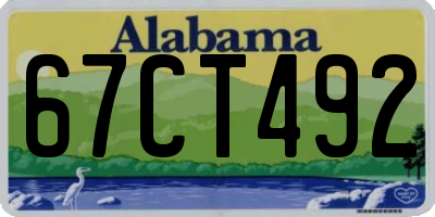 AL license plate 67CT492