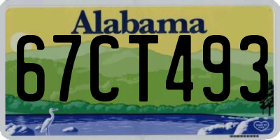 AL license plate 67CT493