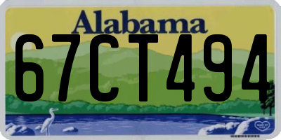AL license plate 67CT494