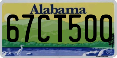 AL license plate 67CT500