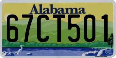 AL license plate 67CT501