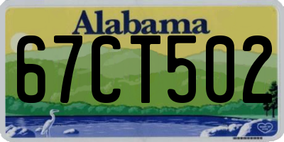 AL license plate 67CT502