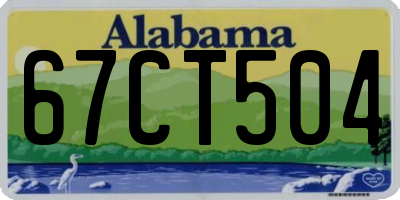 AL license plate 67CT504