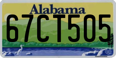 AL license plate 67CT505