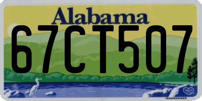 AL license plate 67CT507