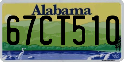 AL license plate 67CT510