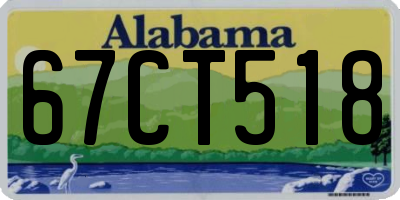 AL license plate 67CT518
