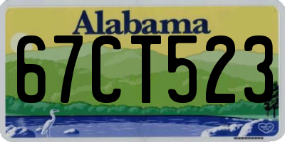AL license plate 67CT523