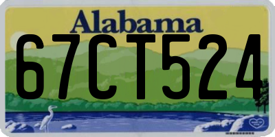 AL license plate 67CT524