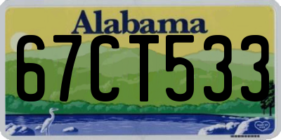 AL license plate 67CT533