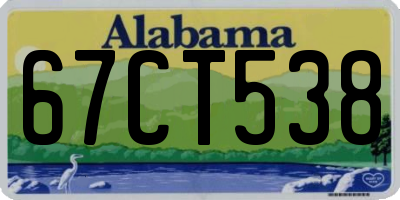 AL license plate 67CT538