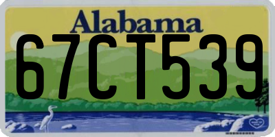 AL license plate 67CT539