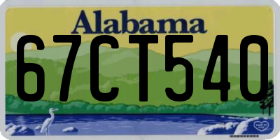AL license plate 67CT540