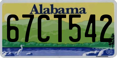 AL license plate 67CT542