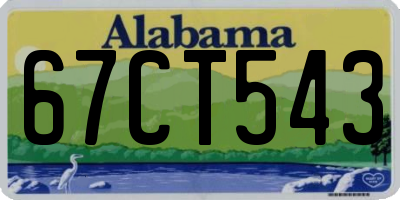 AL license plate 67CT543