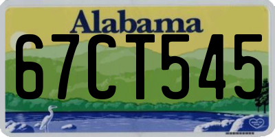 AL license plate 67CT545