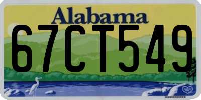 AL license plate 67CT549