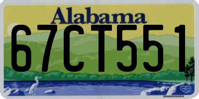 AL license plate 67CT551